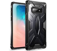 Poetic Galaxy S10e Case, Premium Hybrid Protective Clear Bumper Cover, Rugged Lightweight, Military Grade Drop Tested, Affinity Series, for Samsung Galaxy S10e 5.8 inch (2019), Frost Clear/Black