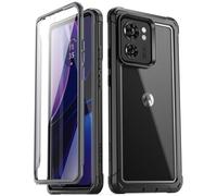 Poetic Guardian Case for Motorola Moto Edge 2023 [Not for 2022 Version], [20FT Mil-Grade Drop Tested], Full Body Hybrid Shockproof Bumper Cover with Built-in Screen Protector,Black/Clear
