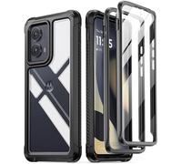 Poetic Guardian Case for Motorola Moto Edge 2024 [Not for 2023 Version], [20FT Mil-Grade Drop Tested], Full Body Hybrid Shockproof Bumper Cover with Built-in Screen Protector,Black/Clear