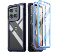 Poetic Guardian Case for Motorola Moto Edge 2025 [Not for 2024 Version], [20FT Mil-Grade Drop Tested], Full Body Hybrid Shockproof Bumper Cover with Built-in Screen Protector, Blue/Clear
