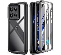 Poetic Guardian Case for Motorola Moto G Stylus 5G 2026 [Screen Protector Works with Fingerprint ID] [20 FT Mil-Grade Drop Tested], Full-Body Hybrid Shockproof Bumper Cover, Black/Clear