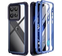Poetic Guardian Case for Motorola Moto G Stylus 5G 2026 [Screen Protector Works with Fingerprint ID] [20 FT Mil-Grade Drop Tested], Full-Body Hybrid Shockproof Bumper Cover, Blue/Clear