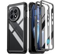 Poetic Guardian Case for OnePlus 13R 5G (2025), Built-in Screen Protector [Work with Fingerprint ID], [2 Front Frames] [20FT Mil-Grade Drop Tested] Full Body Shockproof Clear Cover Case, Black/Clear