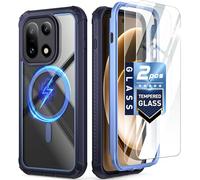 Poetic Guardian Case for OnePlus 15 5G, | Magsafe Compatible |2 Tempered Glass Screen Protector | Work with Fingerprint ID |, Full Body Shockproof Rugged Clear Cover Case，Blue/Clear
