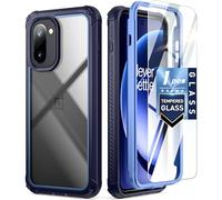 Poetic Guardian Case for OnePlus 15R 5G, 20FT Mil-Grade Drop Tested | Tempered Glass Screen Protector, Full Body Shockproof Rugged Clear Cover Case, Blue/Clear