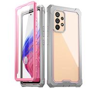 Poetic Guardian Case for Samsung Galaxy A53 5G (2022) [6FT Mil-Grade Drop Tested], Built-in Screen Protector Work with Fingerprint ID, Full Body Rugged Shockproof Cover Case, Pink/Clear