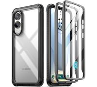 Poetic Guardian Case for Samsung Galaxy S25 Edge 5G 6.7" (2025) [20 FT Mil-Grade Drop Tested], Built-in Screen Protector [Work with Fingerprint ID], Full Body Rugged Shockproof Clear Case, Black/Clear