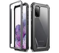 Poetic Guardian Series Case Compatible with Galaxy S20, Full-Body Hybrid Shockproof Bumper Cover, Without Built-In-Screen Protector, Black/Clear