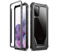 Poetic Guardian Series Case Compatible with Galaxy S20 Plus/Galaxy S20+, Full-Body Hybrid Shockproof Bumper Cover, Without Built-In-Screen Protector, Black/Clear