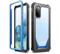 Poetic Guardian Series Case Designed for Samsung Galaxy S20 Case, Full-Body Hybrid Shockproof Bumper Cover, Without Built-In-Screen Protector, Blue/Clear