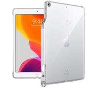 Poetic Lumos Case Designed for iPad 10.2 9th Generation (2021) / 8th Gen (2020) /7th Gen (2019) Case, Flexible Transparent TPU Back Cover with Pencil Holder, Compatible with Smart Keyboard, Clear