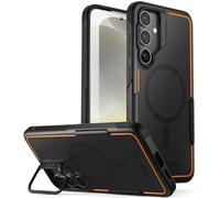 Poetic Neon Case Compatible with Galaxy S24 6.2", [Built-in Camera Stand] [Compatible with MagSafe], Dual Layer Rugged Slim Shockproof Protective Cover, Black
