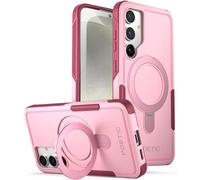 Poetic Neon Case Compatible with Galaxy S24 Plus 6.7", [Magnetic Ring Stand] Dual Layer Rugged Slim Shockproof Protective Cover, Light Pink