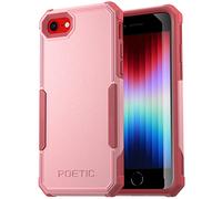 Poetic Neon Series for iPhone SE 2022 Case / SE 2020 / 8/7, Military Grade Drop Tested Dual Layer Heavy Duty Rugged Shockproof Protective Case, Light Pink