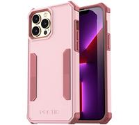Poetic Neon Series Protective Case Compatible with iPhone 13 Pro 6.1 inch (2021 Release), Dual Layer Rugged Lightweight Slim Shockproof Protective Case Light Pink
