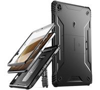 Poetic Revolution Case Compatible with Galaxy Tab A9 Plus + 11 inch (2023), Built in-Screen Protector with S Pen Holder, Full-Body Kickstand Rugged Heavy Duty Case, Black