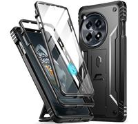 POETIC Revolution Case Compatible with OnePlus 12R 5G (2024), Built-in Screen Protector, Works with Fingerprint ID, Robust, Shockproof Full Body Protective Case with Stand, Black