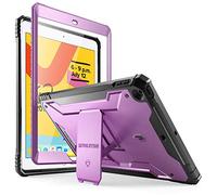 Poetic Revolution Case Designed for iPad 10.2 9th Generation (2021) / 8th Gen (2020) /7th Gen (2019) Case, Full-Body Rugged Shockproof Cover with Kickstand Built-in Screen Protector, Metallic Purple