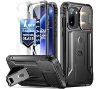 Poetic Revolution Case for OnePlus 15R 5G, [Slide Camera Cover], [20FT Mil-Grade Drop Tested], Full-Body Military Grade Rugged Dual-Layer Shockproof Cover with Kickstand, Black