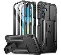 Poetic Revolution Case for Samsung Galaxy A16 4G/5G,[Slide Camera Cover],[20FT Mil-Grade Drop Tested], Full-Body Rugged Shockproof Cover with Kickstand and Built-in-Screen Protector, Black