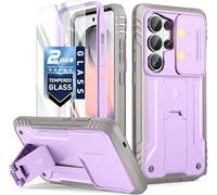 Poetic Revolution Case for Samsung Galaxy S26 Ultra, [Slide Camera Cover], [20FT Mil-Grade Drop Tested], Full-Body Military Grade Rugged Dual-Layer Shockproof Cover with Kickstand, Purple