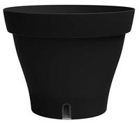 Poetic Round Self-Watering Planter, 24.4cm Diameter, Black