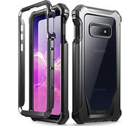 Poetic Rugged Clear Case Compatible with Galaxy S10e 2019, Full-Body Hybrid Bumper Cover, Support Wireless Charging, Includes Built-in-Screen Protector, Guardian Series, Black