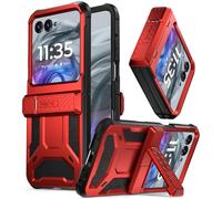 Poetic Spartan for Motorola Moto Razr 2024 Case, [Kickstand Feature] [Hinge Protection] [20ft Military Grade Drop Tested] Heavy Duty Shockproof Protective Cover with Kickstand,