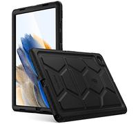 Poetic TurtleSkin Case Compatible with Galaxy Tab A8 10.5 inch 2022, Heavy Duty Shockproof Rugged Kids Friendly Drop Protection Silicone Cover Case, Black