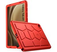 Poetic TurtleSkin Case Compatible with Galaxy Tab A9 Plus + 11 inch 2023, Heavy Duty Shockproof Rugged Kids Friendly Drop Protection Silicone Cover Case, Red