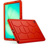 Poetic TurtleSkin Case Designed for Samsung Galaxy Tab A11 Plus + 11 Inch 2025, Heavy Duty Shockproof Rugged Kids Friendly Drop Protection Silicone Cover Case, Red