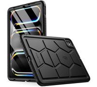 Poetic TurtleSkin Case for iPad Pro 11 Inch 2024 M4 5th Gen, Heavy Duty Shockproof Rugged Kids Friendly Drop Protection Silicone Cover Case, Black