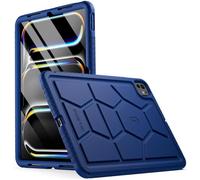 Poetic TurtleSkin Case for iPad Pro 11 Inch 2024 M4 5th Gen, Heavy Duty Shockproof Rugged Kids Friendly Drop Protection Silicone Cover Case, Navy Blue