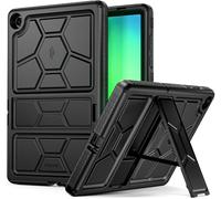 POETIC TurtleSkin Case for Samsung Galaxy Tab A11 Plus + 11" with Kickstnad (2025), Heavy Duty Shockproof Rugged Kids Friendly Drop Protection Silicone Case, Black