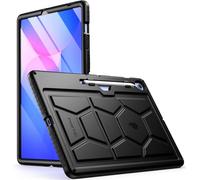 Poetic TurtleSkin Case for Samsung Galaxy Tab S10 FE Plus (2025 Release) 13.1 inch Case with S Pen Holder, Heavy Duty Shockproof Kids Friendly Protective Silicone Cover, Black