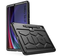 Poetic TurtleSkin Case for Samsung Galaxy Tab S9 (2023 Release) 11 inch Case with S Pen Holder, Heavy Duty Shockproof Kids Friendly Protective Silicone Cover, Black