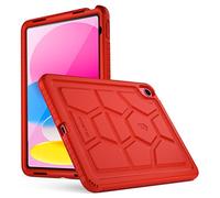 Poetic TurtleSkin Designed for New iPad 10.9 inch 10 th Generation (2022) Case, Heavy Duty Shockproof Kids Friendly Silicone Case Cover, Only Compatible with The New iPad 10.9 inch (2022), Red