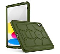 Poetic TurtleSkin Designed for New iPad 10.9 inch 10th Generation(2022) Case, Heavy Duty Shockproof Kids Friendly Silicone Case Cover, Only Compatible With The New iPad 10.9 inch(2022), Military Green