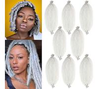 poetically 16 Inch Elastic Afro Braids 8 Packs Marley Hair Pre Separated Soft Butterfly Crazy Crochet Hair Kinky Afro