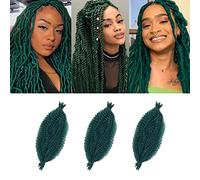 poetically 16 Inch Springy Afro Hair Extensions 3 Bundles Marley Hair Braid Butterfly Hair Pre Foamed Spring Braid Synthetic Afro Kinky Braiding Hair