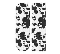 Poeticcity Animal Texture Print, Cow Skin Black White, Black Stains Spots Waterproof Skateboard Grip Tape, Anti Slip Longboard Scooter Griptapes, Durable Sand Paper Sheet Sticker Sandpaper 9"x33"