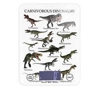 Poeticcity Carnivorous Dinosaurs Set Isolated on White Background Tempered Glass Kitchen Scales, Digital Weight Grams and Oz Food Scales for Cooking Baking Meal Prep Home Weight Loss Health Diet