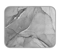 Poeticcity Soft Cooling Dog Mat, Ice Silk Pet Crate Pad with 3D Mesh, Washable Mattress Cushion Anti Slip Kennel 22x27.6 in Mixing Acrylic Paints Grey Marble Texture Modern Art