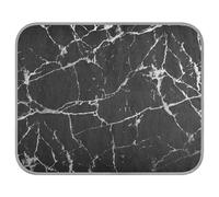 Poeticcity Soft Cooling Dog Mat, Ice Silk Pet Crate Pad with 3D Mesh, Washable Mattress Cushion Anti Slip Kennel 23.6x38.6 in Black White Abstract Paint Modern Art Liquid Marble Marbling
