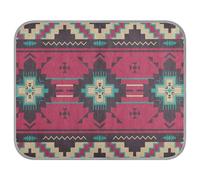Poeticcity Soft Cooling Dog Mat, Ice Silk Pet Crate Pad with 3D Mesh, Washable Mattress Cushion Anti Slip Kennel 23.6x38.6 in Ethnic Native Southwest American, Tribal Aztec Textiles