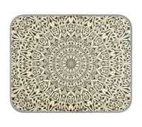 Poeticcity Soft Cooling Dog Mat, Ice Silk Pet Crate Pad with 3D Mesh, Washable Mattress Cushion Anti Slip Kennel 22x27.6 in Vintage Kaleidoscope Mandala Floral Flower Tribal Ethnic Motifs