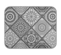 Poeticcity Soft Cooling Dog Mat, Ice Silk Pet Crate Pad with 3D Mesh, Washable Mattress Cushion Anti Slip Kennel 22x27.6 in Motifs Tribal Mandala Floral Flowers