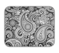Poeticcity Soft Cooling Dog Mat, Ice Silk Pet Crate Pad with 3D Mesh, Washable Mattress Cushion Anti Slip Kennel 23.6x38.6 in Vintage Traditional Ancient Asian Elements Paisley Floral Flowers