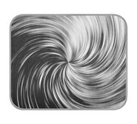 Poeticcity Soft Cooling Dog Mat, Ice Silk Pet Crate Pad with 3D Mesh, Washable Mattress Cushion Anti Slip Kennel 22x27.6 in Black White Abstract Swirl Vintage Retro Style
