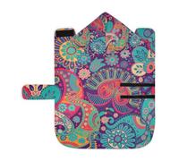 Poeticcity Soft Pet Towel Coat for Dogs Cats, Bath Robe Absorbent Bathrobewith Hood Adjustable Collar & Belly Strap, S Ancient Asian Elements Paisley Floral Flower